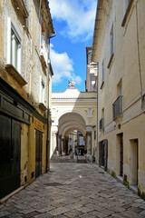 Fototapeta premium A street in Sant'Agata dei Goti, a medieval village in the province of Benevento, Italy.