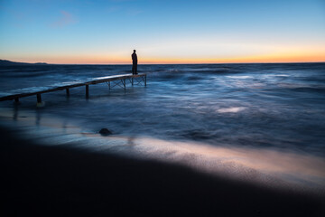 Fototapeta premium sunset on the beach