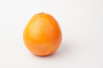 pink orange or grapefruit isolated on white background
