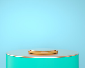 Abstract geometric shapes of product display with minimal and modern concepts, pedestal, podium, stand, 3D rendering.