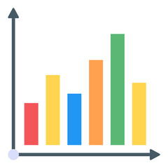 
Graphical representation of a vertical chart, called a vertical column graph 
