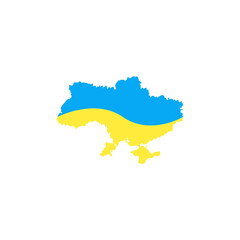 Fototapeta premium This is a Ukraine map isolated on a white background.