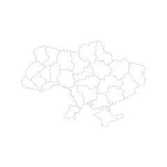 This is a Ukraine map isolated on a white background.