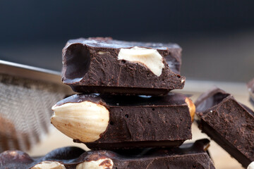divided into parts chocolate bar