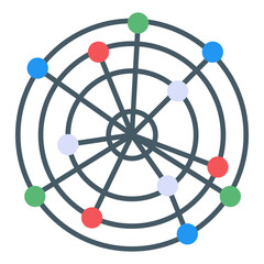 
A modern infographic showing multi pie chart in flat icon
