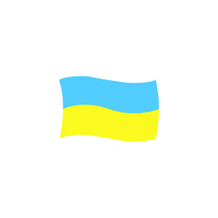This is a Ukraine flag isolated on a white background.
