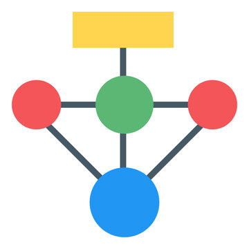 
An algorithm infographic icon in flat editable design
