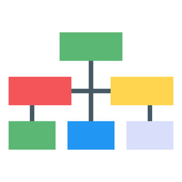 
An algorithm infographic icon in flat editable design
