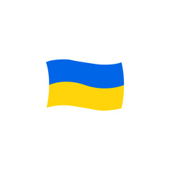 This is a Ukraine flag isolated on a white background.