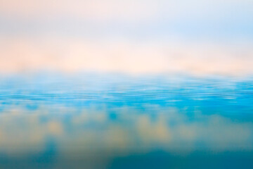 Macro shot of blue and orange vinyl record