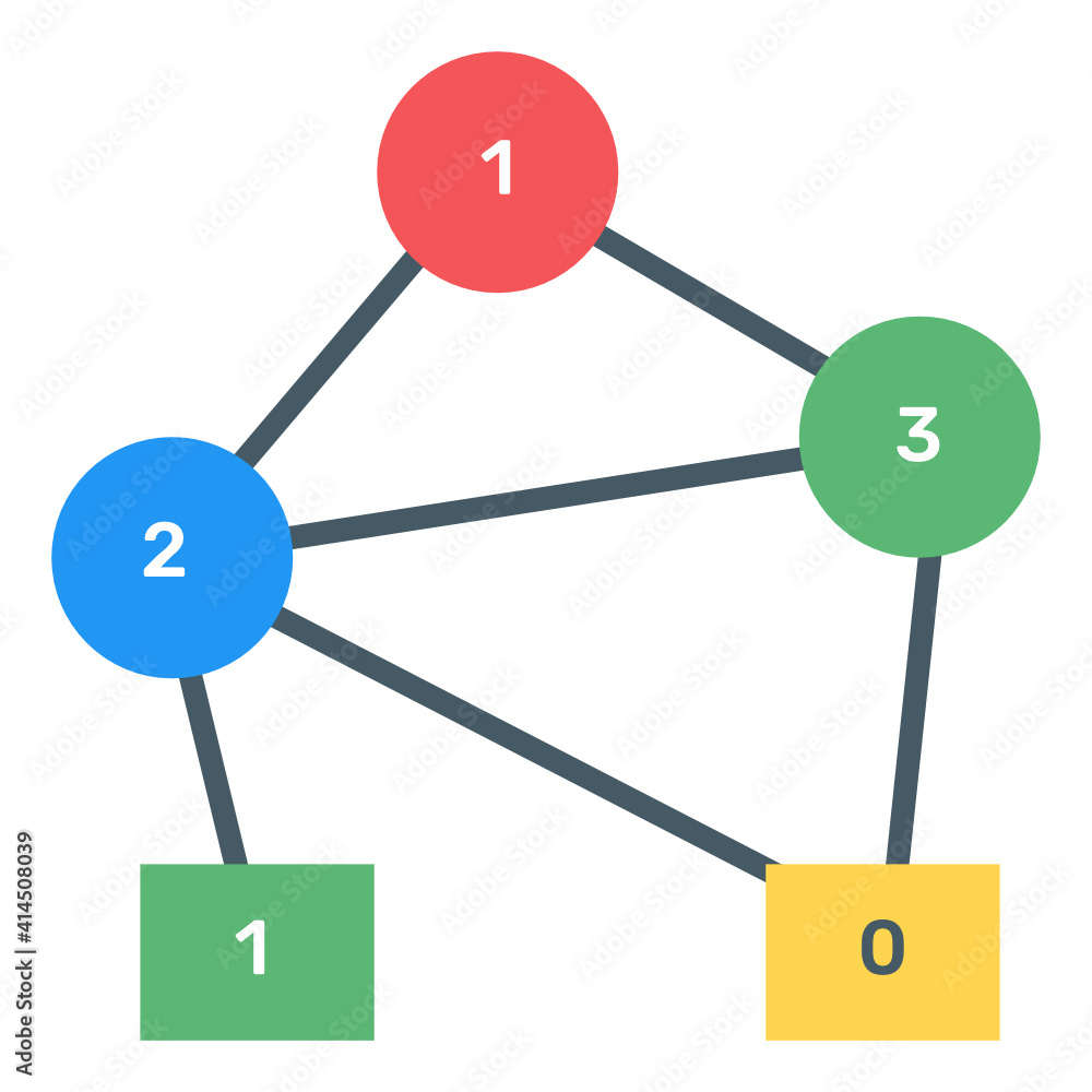 Canvas Prints download flat icon of binary tree infographic, editable visual