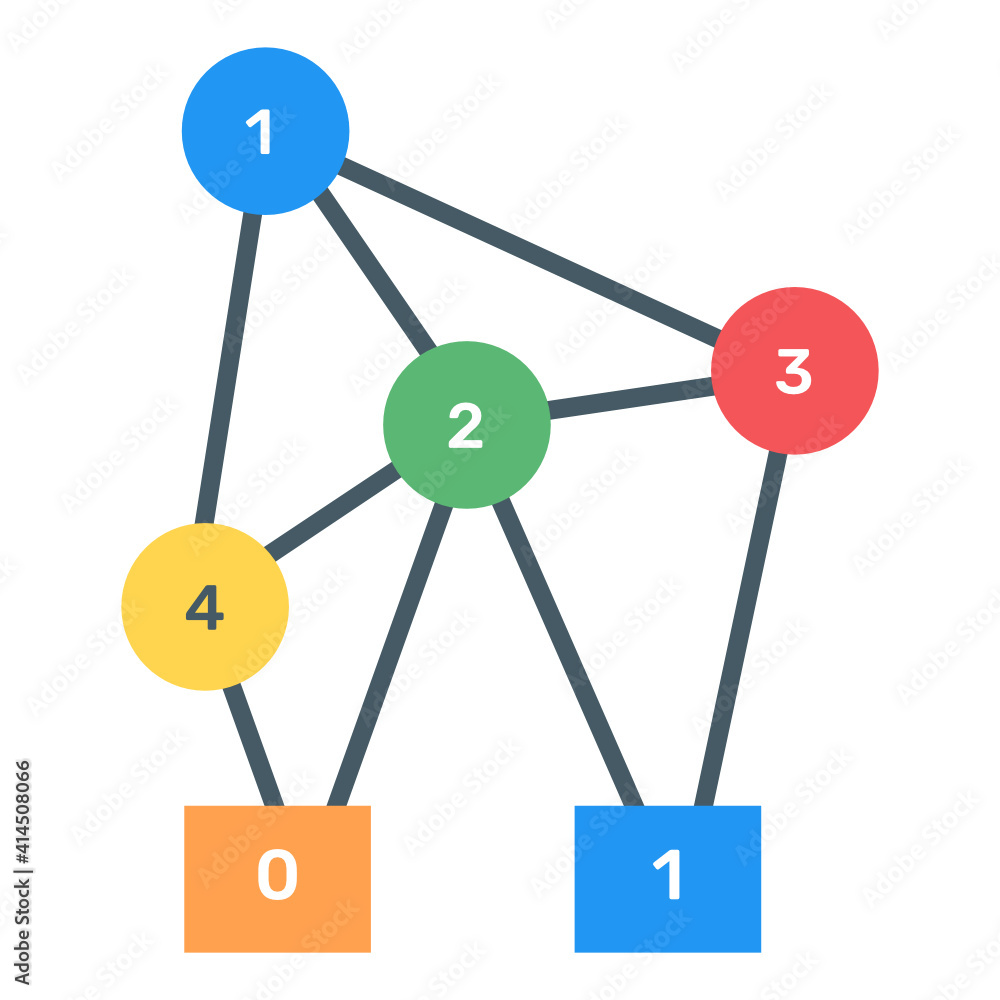 Canvas Prints download flat icon of binary tree infographic, editable visual