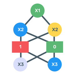 
Download flat icon of binary tree infographic, editable visual
