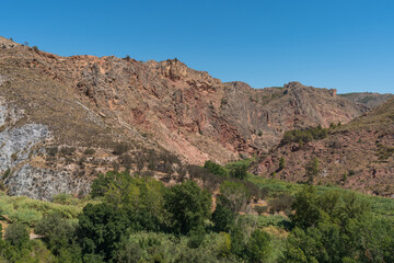 Mountainous landscape of La Alpujarra in southern Spain