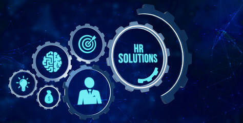 Internet, business, Technology and network concept. Hr Solutions