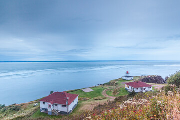 Fototapeta na wymiar Canada, Nova Scotia, Advocate Harbour. Cape d'Or Lighthouse on the Bay of Fundy.
