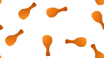 Handdrawn seamless pattern Chicken's leg doodle icon. Hand drawn black sketch. Sign symbol. Decoration element. White background. Isolated. Flat design. illustration