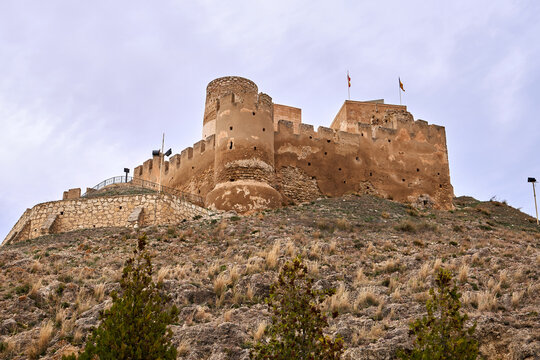 Beautiful landscape of the Castle of Biar, Alicante, Valencian Community, Spain