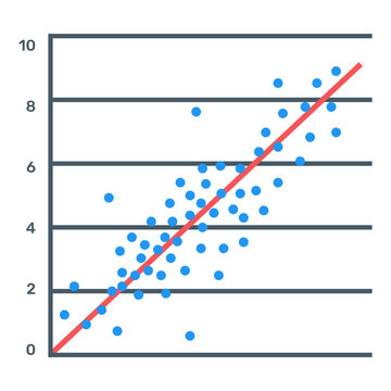 
Icon of scatter line graph in editable quality visual
