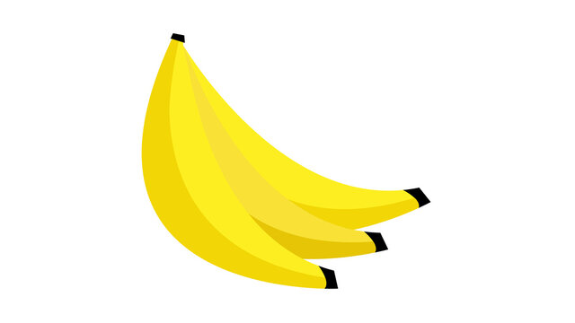 Bananas on a white background, fruit. Food. illustration