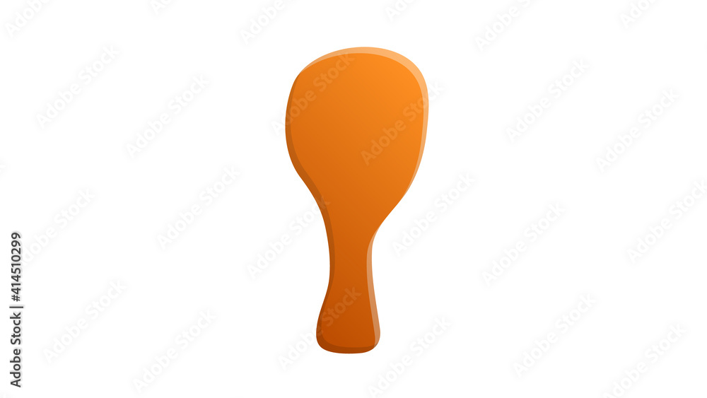 Poster chicken's leg icon. element of eating for mobile concept and web apps. thin line icon for website de