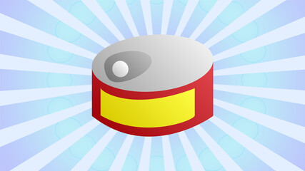 Canned Fish Line Icon, Outline Symbol Illustration. Pixel Perfect, Editable Stroke