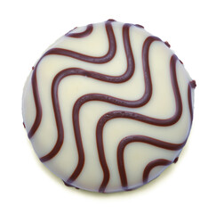 Round Chocolate Stripped Cookie