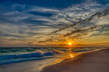"Golden Beach Sunset"