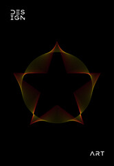 Abstract wavy stripes on black background for design element, wallpaper, Banner, poster, cover layout backdrop, abstract wavy curves pattern template. 