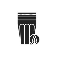 Matcha latte color line icon. Pictogram for web page, mobile app, promo.