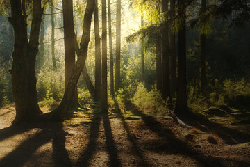 Lilla Delsjön - The sun is piercing through the trees - Sweden