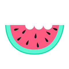 Watermelon cartoon symbool, vector illustration.