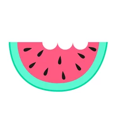 Foto auf Leinwand Watermelon cartoon symbool, vector illustration. © NATALIIA TOSUN