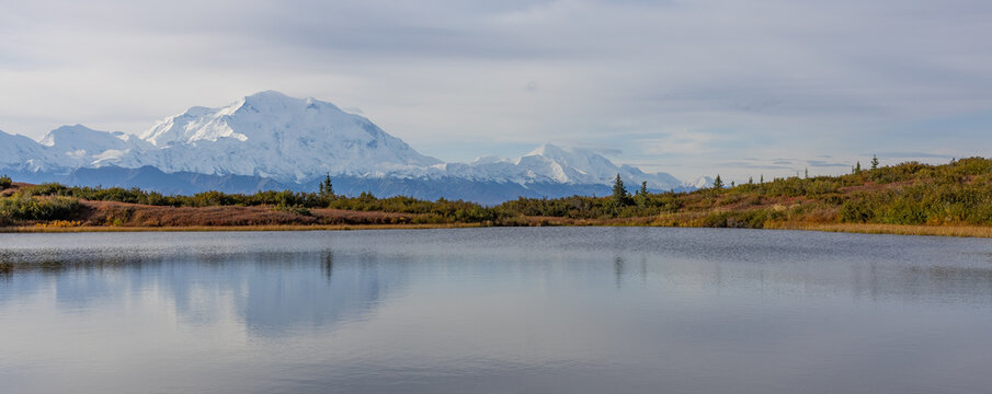 Denali National Park Reflection Landscape in Autumn