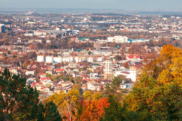 Obraz premium panoramic view of autumn city