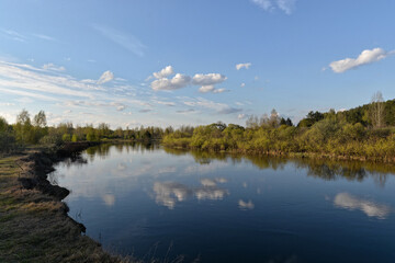 Spring on the forest river.