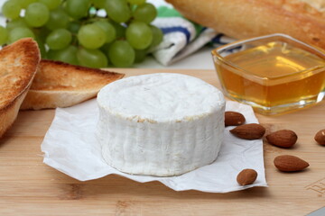 camembert cheese and grapes