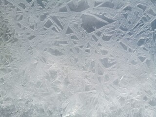 Ice crystals close-up
