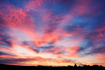 dawn rays of sunrise