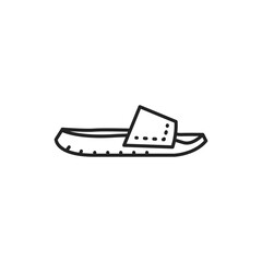 Sandals color line icon. Pictogram for web page, mobile app, promo.