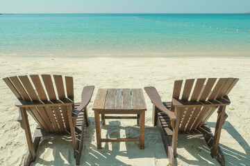 Beautiful tropical sunlight scenery  at koh samed island in Thailand, White sand, sea view with...