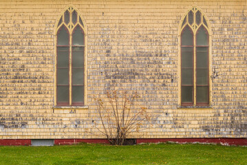 Canada, Prince Edward Island, Georgetown. Old church detail.