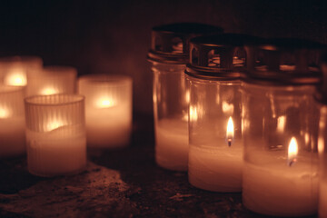 candles in the church