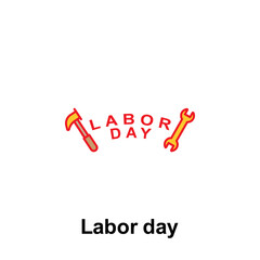 labor day outline icon. Element of labor day illustration icon. Signs and symbols can be used for web, logo, mobile app, UI, UX