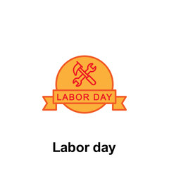 labor day outline icon. Element of labor day illustration icon. Signs and symbols can be used for web, logo, mobile app, UI, UX