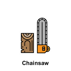 chainsaw outline icon. Element of labor day illustration icon. Signs and symbols can be used for web, logo, mobile app, UI, UX