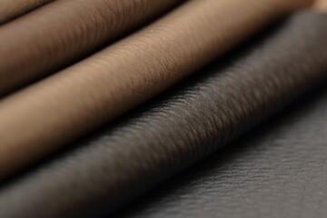 stack of genuine leather samples