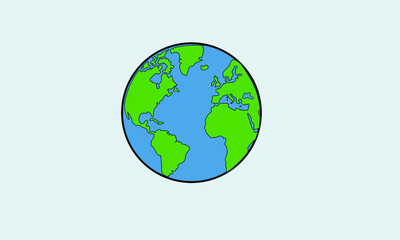 Planet Earth globe drawing