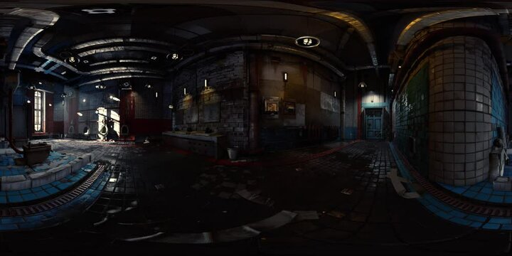 VR360 view of abandoned public toilet