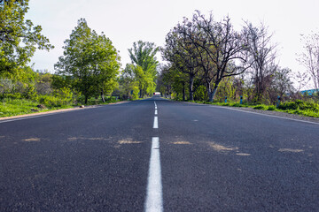 Concept of deserted abandoned ghost road